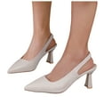 thumbnail image 3 of Zshosam Heels for Women Closed Toe Women's Pumps Kitten Heel Wedding Party Casual Dress Shoes(White,42), 3 of 9