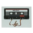 thumbnail image 1 of 70s Party Cutting Board, Broken Analogue Audio Cassette Music Playing Record Vintage Technology, Decorative Tempered Glass Cutting and Serving Board, Small Size, Orange Caramel White, by Ambesonne, 1 of 1