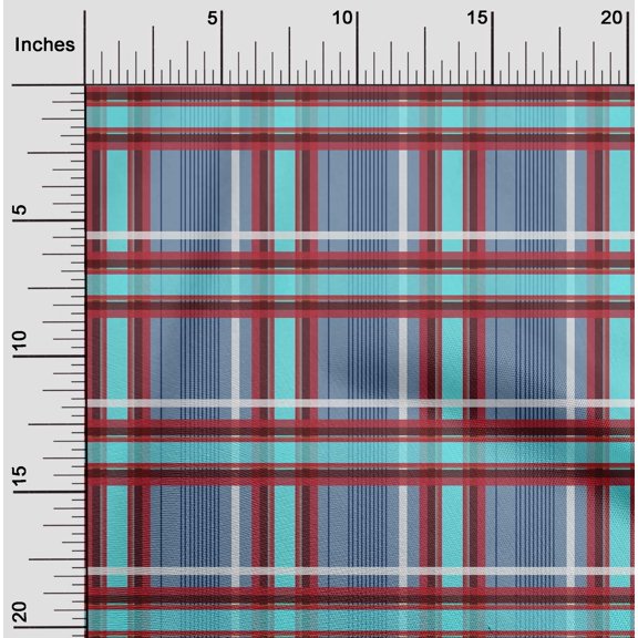 oneOone Silk Tabby Fabric Madras Check Print Fabric BTY 42 Inch Wide