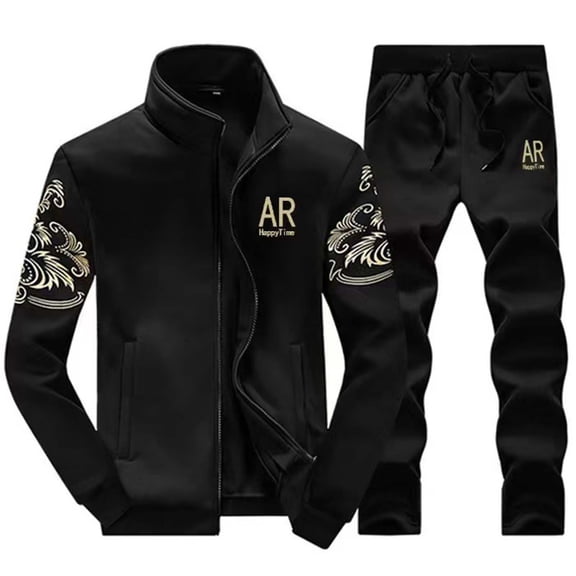 CONZONE Mens Sweatsuit 2 Peice Set Casual Track Suit for Men Camouflage Long Sleeve Zip Jacket Pants Cozy Fall Winter Athletic Jogging Outfits