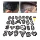 thumbnail image 3 of 25 piezas de plantilla de tatuaje para el cabello plantilla de patrón de tallado para colorear plantilla para peinar el cabello pegatinas para tatuajes herramienta para peinar ANGGREK Otros, 3 of 8
