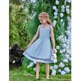 thumbnail image 3 of Arshiner Girls Elegant Dresses Sleeveless Round Neck A-line Party Dance Graduation Mesh Dress, 3 of 8