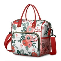 Pioneer Flower Floral Print Pattern Womens Lunch Box for Work,Insulated Large Lunch Bag for Tween and Teen,Loncheras Para Mujer,Leakproof Adult Lunch Bag for Work,Beach,Travel,Picnic,Camping