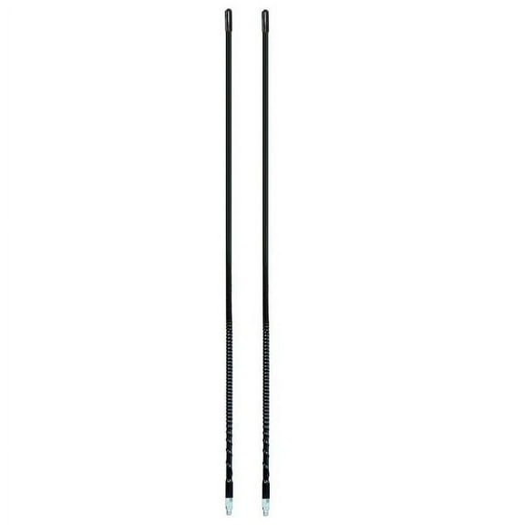LOT OF 2 ARIES 10819 4` Foot Fiberglass 500 Watt CB Radio Antenna (BLACK)