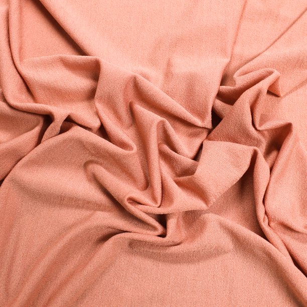 Dusty Pink Deep 59" Doris Stretchy Crepe Knit Fabric by the Yard