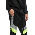 thumbnail image 6 of Men's Reflective Neon Track Suits 2 Piece Sweatsuit Set ST580 - Black/Neon Yellow - 3X-Large, 6 of 6