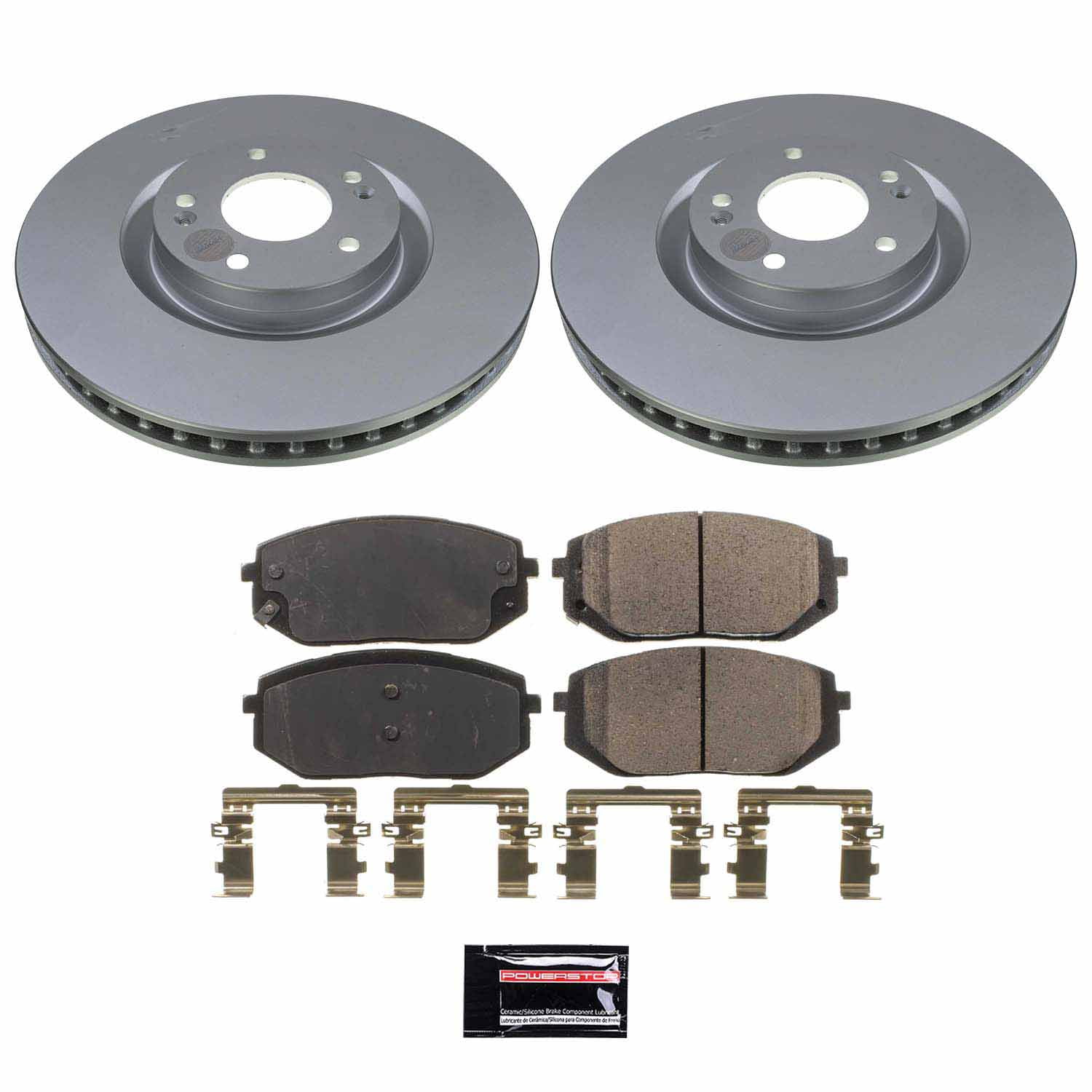 PowerStop Front Z17 Evolution Brake Pad and Coated Rotor Kit for Hyundai Tucson 2022-24, CRK9008