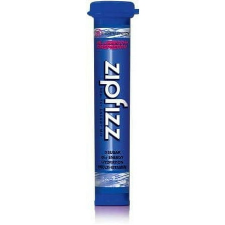 Zipfizz Healthy Energy Drink Mix, Limited Edition Blueberry Raspberry, 11g Single serving tubes - 30 Count