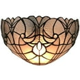thumbnail image 4 of Amora Lighting  12 in. Wide Tiffany Style Floral Wall Sconce Lamp, White, 4 of 4