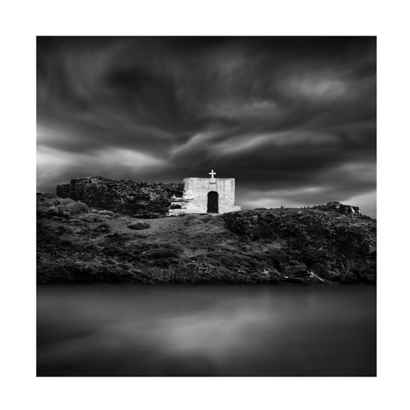 Canvas Wall Art - George Digalakis 'In A Dark Mood' Wall Art for Living Room, Bedroom, or Office D?cor by Trademark Fine Art - 14 x 14 Inches
