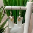 thumbnail image 2 of Selenite Blade Silver Plated Earrings (Citrine, Amethyst, Kyanite, Tourmaline), 2 of 2