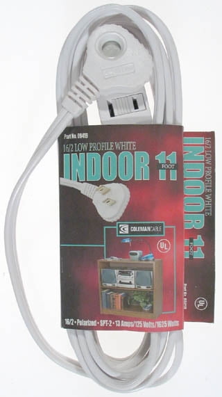 Coleman Cable SlenderPlug Indoor Cube Tap Extension Cord by Coleman Cable Inc