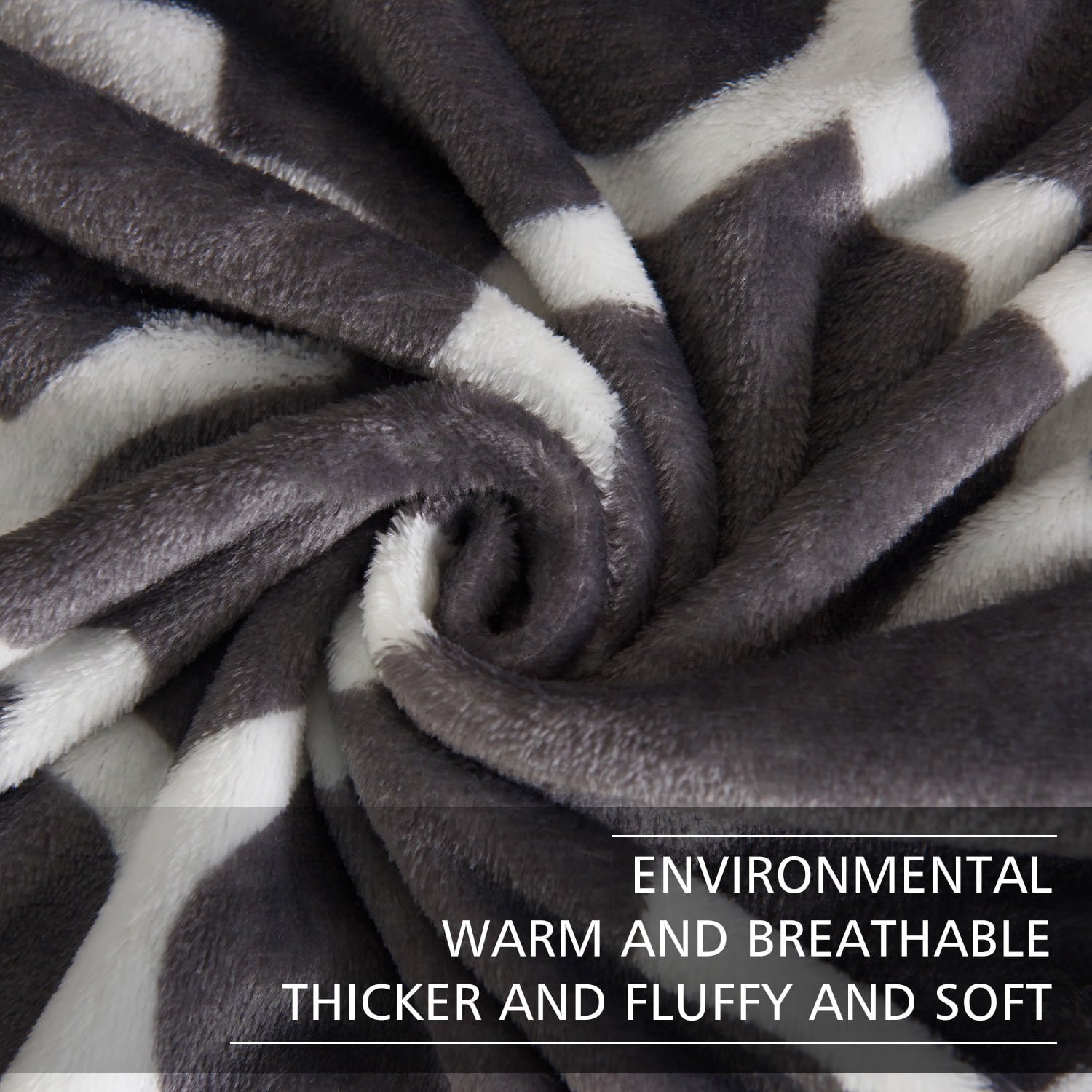 JML Gray, White, Multi-color Printed Polyester Reversible Bed Blanket Queen
