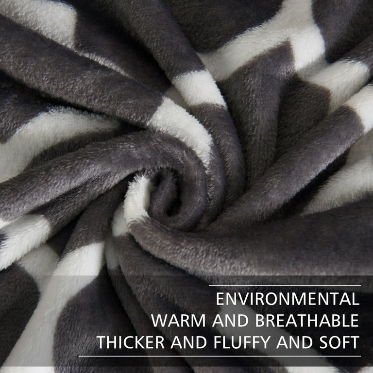 JML Soft Flannel Fleece Throw Blanket, Solid Gray, Standard Throw