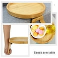 thumbnail image 5 of Set of 2 Tray Folding Table Arm Rest for Sofa Foldable Chairs Cup Holder Tables, 5 of 8