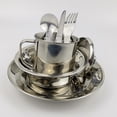 thumbnail image 3 of koolsoo Camping Cookware Dinnerware Set Stainless Steel for Backpacking Picnic Accessory, 3 of 9