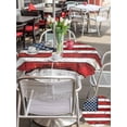 thumbnail image 5 of Round Outdoor Tablecloth With Umbrella Hole And Zipper– 4th of July Waterproof Patio Table Cover for Party, Picnic, Backyard, 60" Dia. , Patriotic Farmhouse American Flag Memorial Day, 5 of 8
