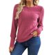 thumbnail image 1 of Camisas de Larga para Mujer, Tops de Moda de Otoño, Suéteres Elegantes de Cuello Redondo, Túnicas, Ropa de Invierno, Conjuntos Casuales Rojo Rosa M, 1 of 8