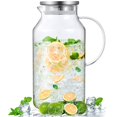 thumbnail image 1 of Jarra de cristal Bivclaz de 3,8 L con tapa y asa para nevera, 1 of 7