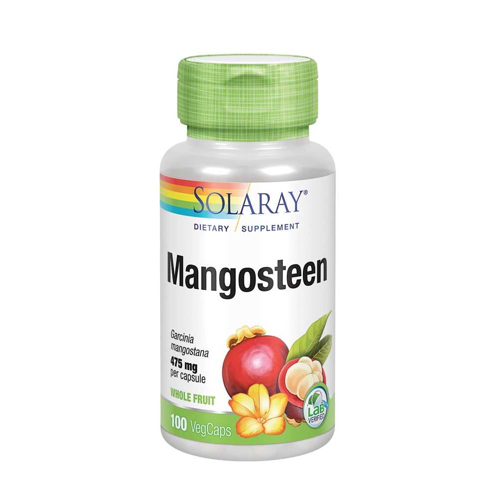 Solaray Mangosteen Whole Herb 475 mg Capsules, 100 Ct