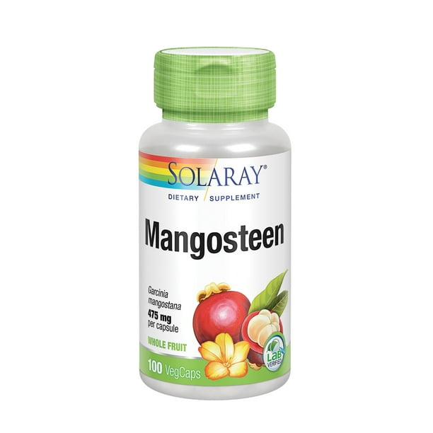 Solaray Mangosteen Whole Herb 475 mg Capsules, 100 Ct