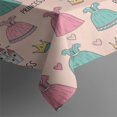 thumbnail image 3 of Princess Dress Castle Pattern Rectangle Tablecloth 60x84in,Waterproof Polyester Rectangle Table Cloth, Wipeable Spillproof Polyester Tablecloth for Dining, Camping, Indoor and Outdoor, 3 of 5