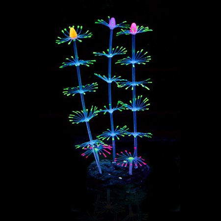 Aquarium Decor Coral - Fluorescent Coral Plant Aquarium Decoration Glow In The Dark Fish Tank Ornament