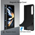 thumbnail image 5 of Case for Samsung Galaxy Z Fold 4 (2022) Magnetic Hinge Cover Protection, Slim Fit Hard PC + PU Protective Phone Case for Galaxy Z Fold4 5G - Lavender, 5 of 14