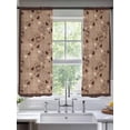 thumbnail image 2 of Brown Coffee Cup Sheer Curtains 63 Inch Length 2 Panels Set Window Treatments, Vintage Coffee Beans Love Heart Rod Pocket Semi Curtains for Living Room/Bedroom/Kitchen Décor, 104"W x 63"L, 2 of 7