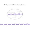 thumbnail image 3 of Colorful Plastic Jewelry Chains 22 Strands 15 inch Curb Chain Links 11 Colors Twist Chain for Eyeglasses Purse Chains Necklace Earring Jewelry Making 7~7.5mm Wide Oval, 3 of 7