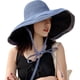 thumbnail image 1 of Super Wide Brim Women Sun Hat Cotton Floppy Packable Reversible Wired Edge Hats UV Protection Summer Beach Travel Garden, 1 of 5