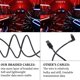 thumbnail image 5 of Bearachild Cable de carga VR tipo C, línea de fecha, Cable móvil, bolsillo, adaptador de auriculares de música de viaje, reemplazo para Videojuegos y accesorios Negro+Blanco 3 mètres, 5 of 6