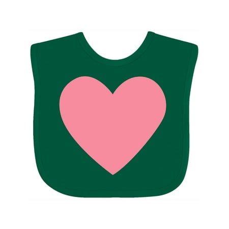 

Inktastic Pink Valentine s Day Heart Boys or Girls Baby Bib