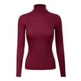 thumbnail image 1 of Made by Olivia Women's Solid Long Sleeve Turtleneck Slim Fit Ultra Stretch Comfort Sweater, 1 of 4