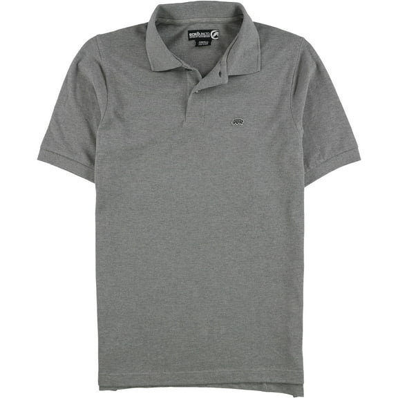 Ecko Unltd. Mens Wall Burner Rhino Patch Rugby Polo Shirt, Grey, Small