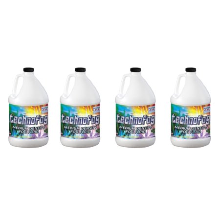 Techno Fog - DJ and Club Mix - Medium Density Fog Machine Fluid - 4 x 1 Gallon Case Fog Juice