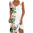 thumbnail image 1 of Penkiiy Robes de Printemps pour Femmes 2024 Décontractées Imprimées Amples Sans Manches Couleur Unie Col Rond Tempérament Élégantes Robes Dos Nu L Multicolore, 1 of 5