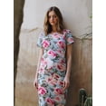 thumbnail image 5 of Women's Short Sleeve Maternity Dress Clothes Ruched Pregnancy Bodycon Dress, 5 of 5