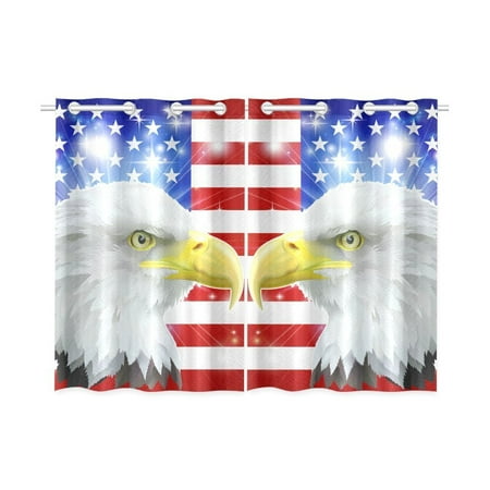 MYPOP American Eagle Flag Window Curtain Kitchen Curtain MYPOP American Eagle Flag Window Curtain Kitchen Curtain