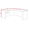 thumbnail image 2 of Regency Legacy 66 x 77 in. L Desk with Single Pedestal Drawer Unit- Mahogany, 2 of 7