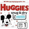 Huggies Snug & Dry Baby Diapers, Size 1, 124 Ct
