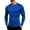 Blue, variant on Mens Fitted Long Sleeve Tees Breathable Quick Dry Stretchy Lightweight Shirts Outdoor Sports Gym Training Base Layer Tops