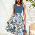 thumbnail image 2 of Baikeli 1950s Dresses for Women Sleeveless Audrey Hepburn Style Midi Dress Tea Party Swing Dresses Elegant Cocktail Dress Light Blue M, 2 of 8