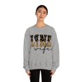 thumbnail image 3 of Lineman's Wife Line Wife Retro Lineman Wife Women's Leopard Sweatshirt, 3 of 5