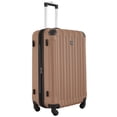 thumbnail image 5 of Travelers Club 4-Piece Hard Side Spinner Travel Luggage Set, Mocha Brown, 5 of 14