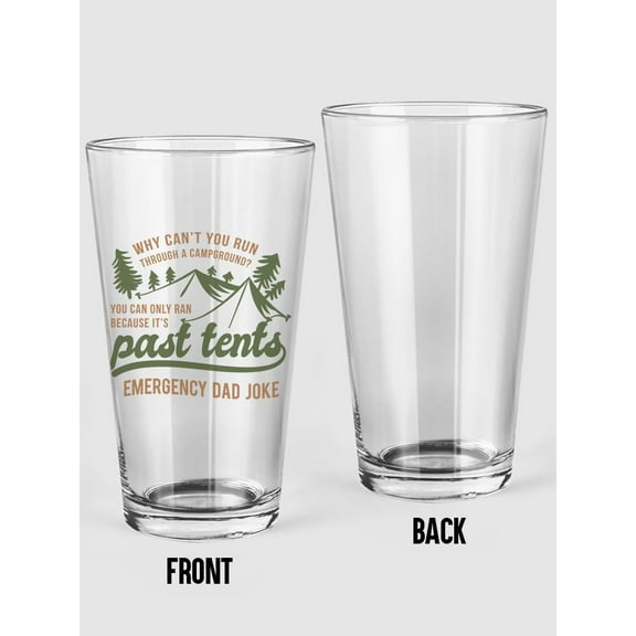 You Can Only Ran Emergency Joke Pint Glass -Smartprints Designs, 16 oz Transparent Glass