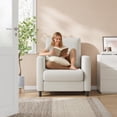 thumbnail image 1 of Ourlova Small Foot Half Compressed Single Seat Sofa Polyurethane Material Compact Comfortable for Small Spaces Apartments, 1 of 7