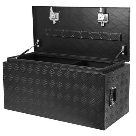 

Juiluna 36 Inch Heavy Duty Aluminum Tool Box - Waterproof Square Truck Storage Organizer Chest for Pickup Truck Bed RV Trailer - T-Handle Lock and Keys Included 35.82 (L) x 16.92 (W) x 17.91 (H)