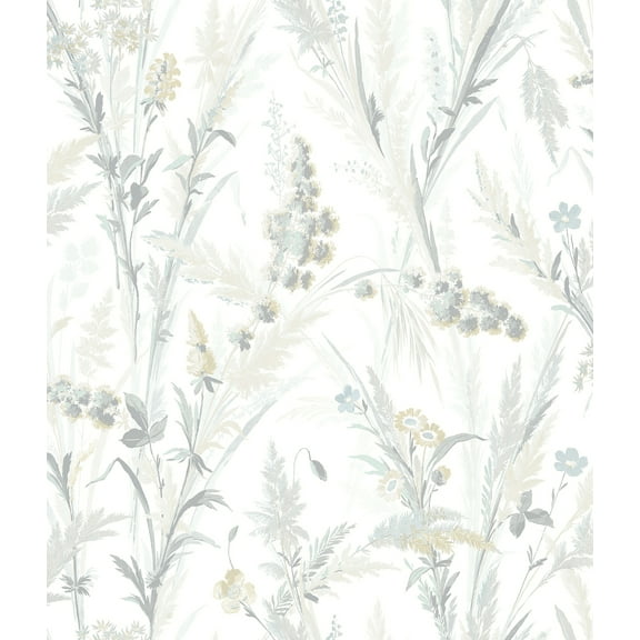 Chesapeake Hillaire Light Blue Meadow Wallpaper