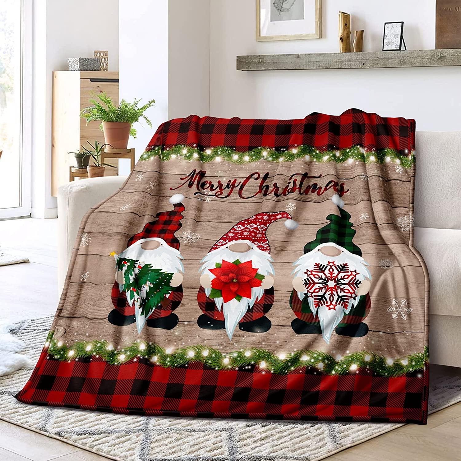 Christmas blankets. Christmas throw perfect gift for deals her or him. Linen blanket. High quality picture blanket in Chalet. Christmas gifts.